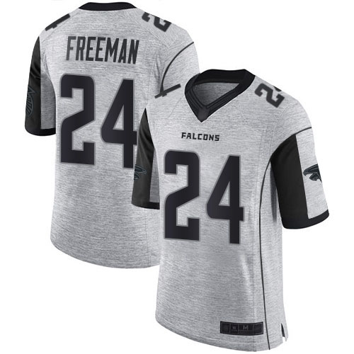 Atlanta Falcons Limited Gray Men Devonta Freeman Jersey NFL Football #24 Gridiron II->women nfl jersey->Women Jersey